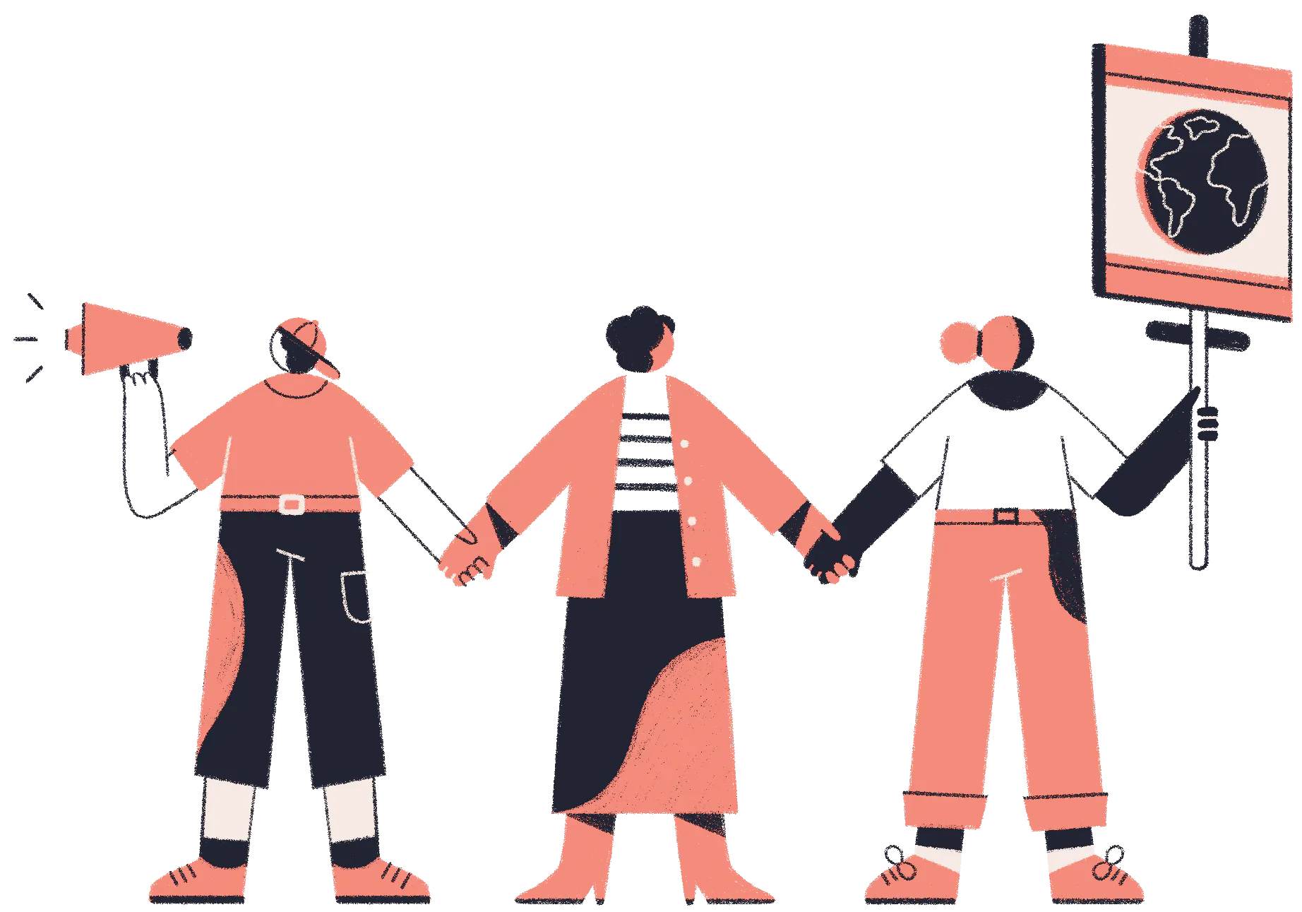 protestor illustration