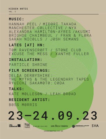 Hidden notes with words and date