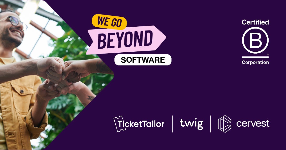 a purple background with a couple of hands holding each other