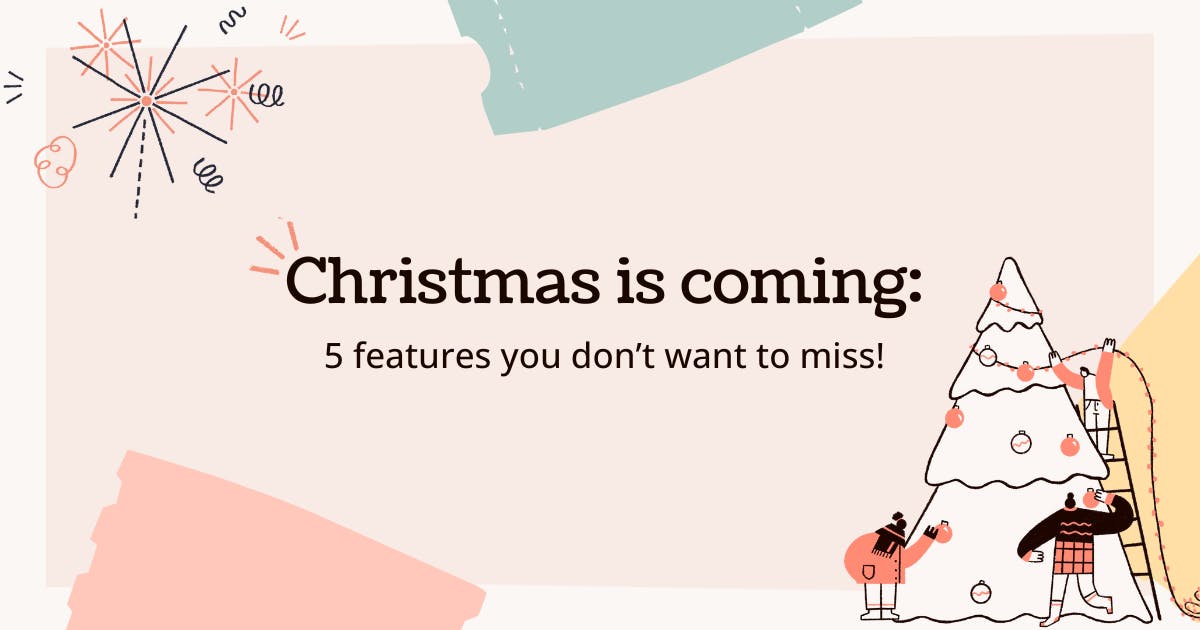 Poster with words christmas is coming