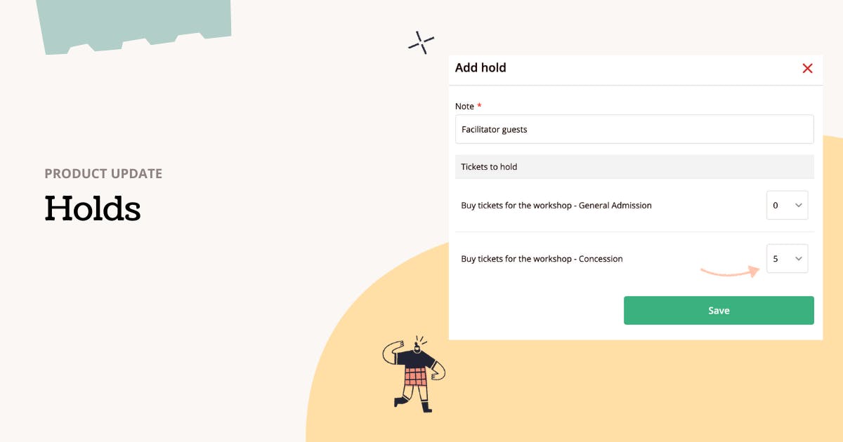 product update poster with text holds