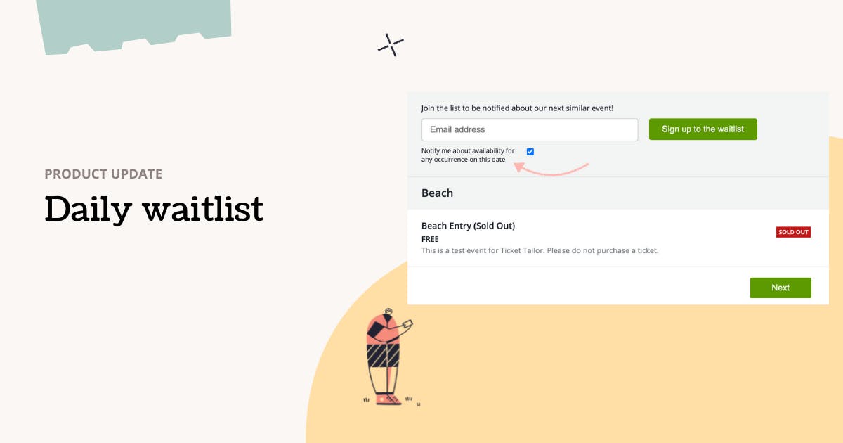 product update with the text daily waitlist and how to join it