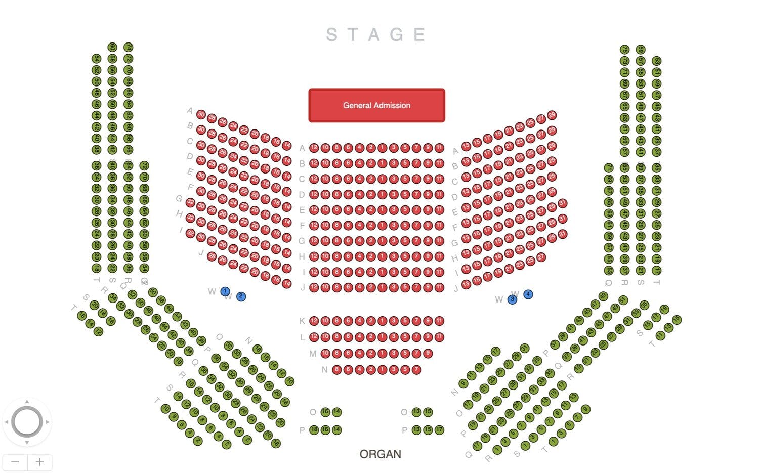 a seating chart of a concert