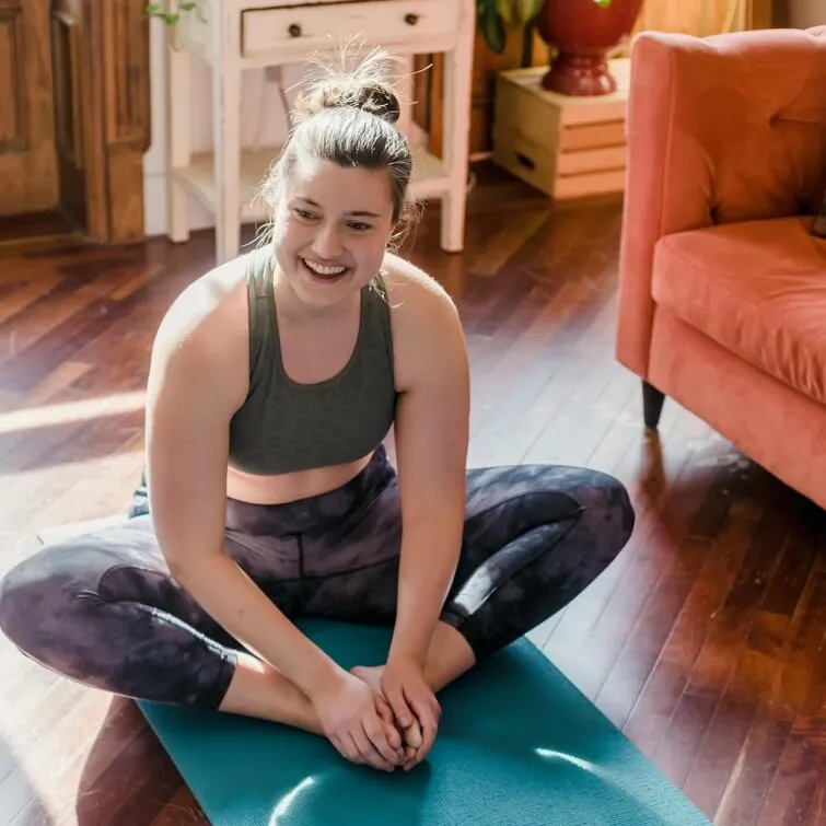 woman doing yoga