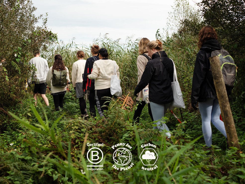 Ticket Tailor team walking through greenery