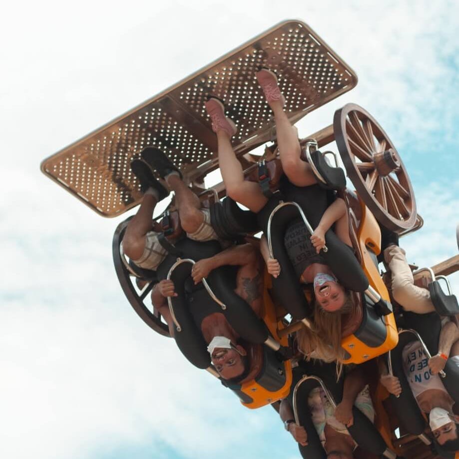 people on rollercoaster