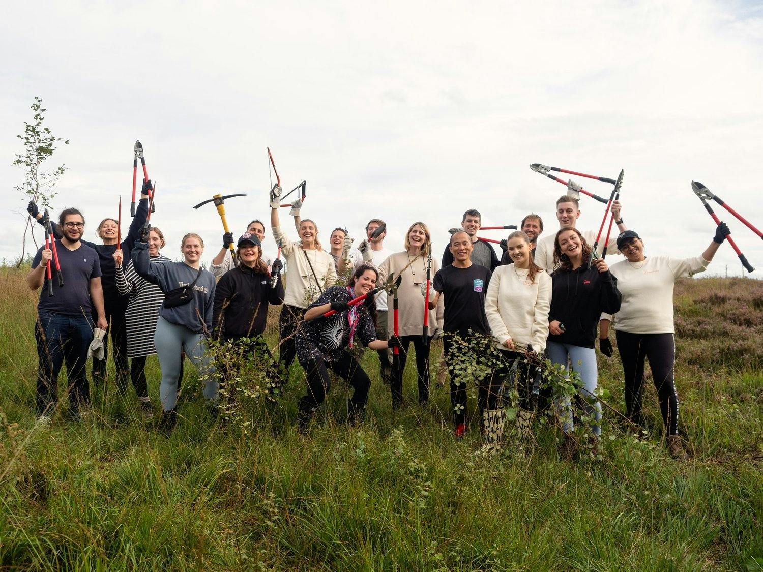 TEAM TICKET TAILOR AFTER VOLUNTEERING AT FOULSHAW MOSS BOG WITH CUMBRIA WILDLIFE TRUST 2023