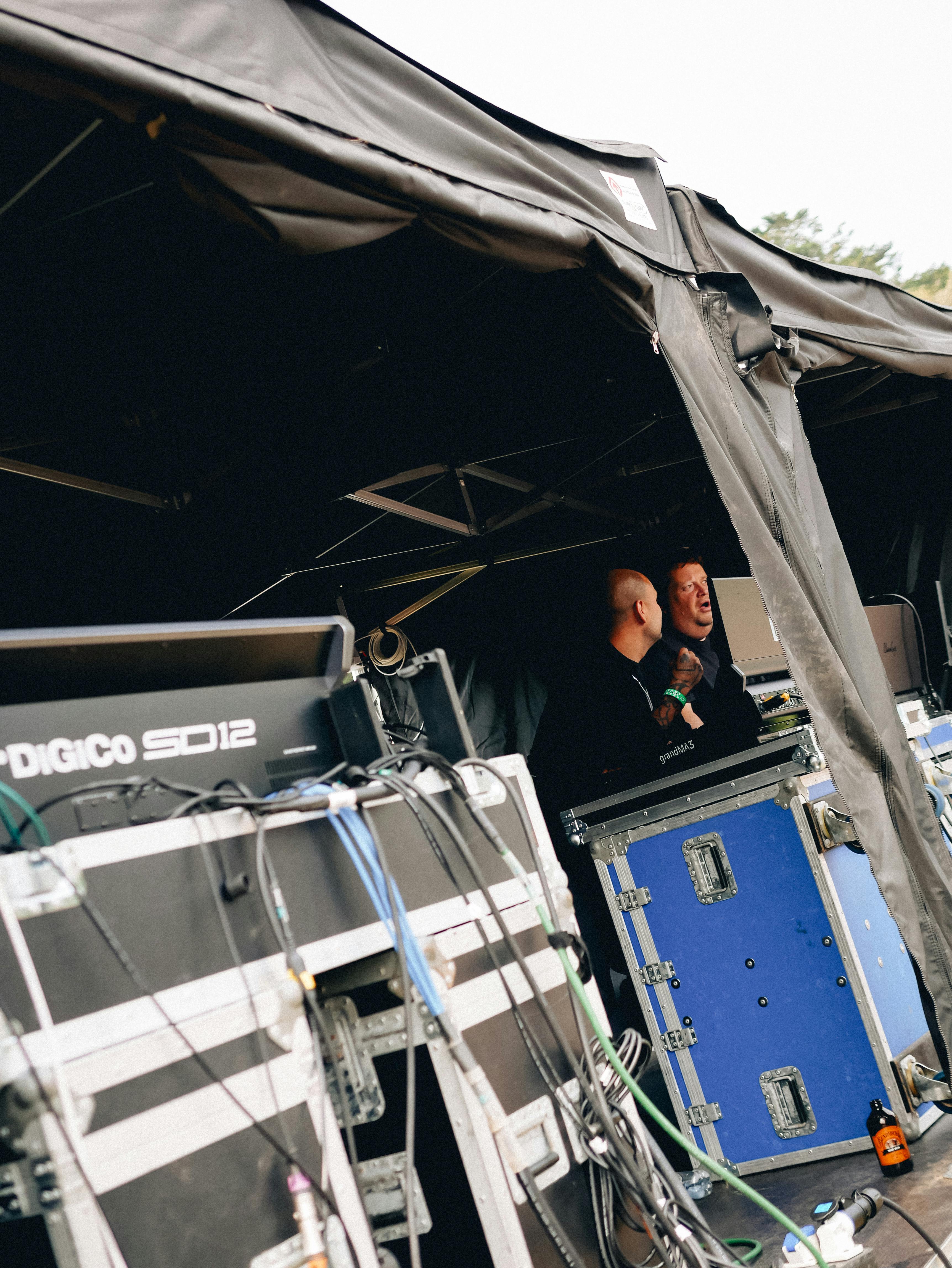 The Great Estate Festival sound testing equipment