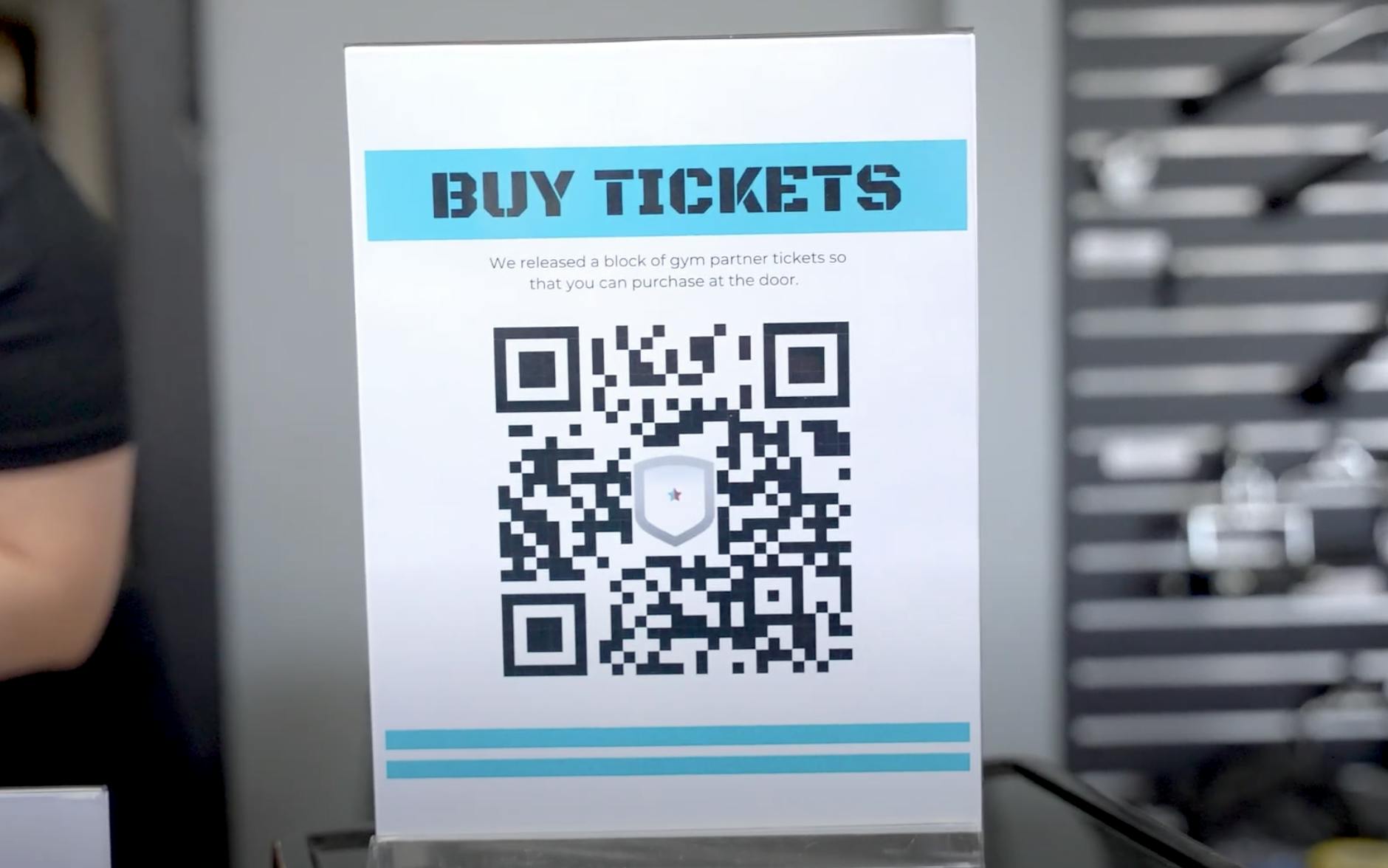 United Grid League QR code poster for attendees to buy tickets