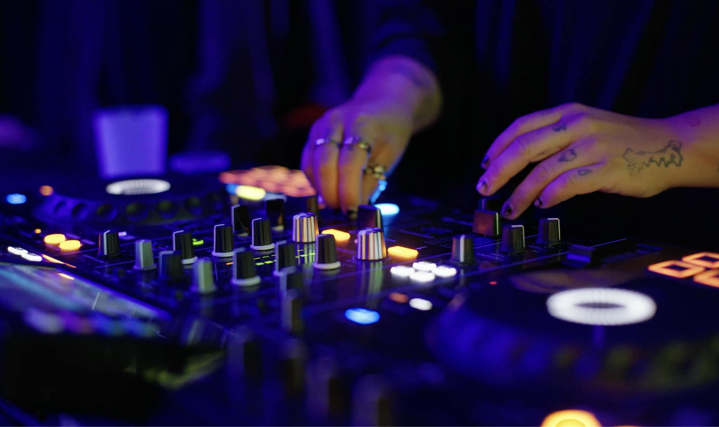 The Barista League DJ decks