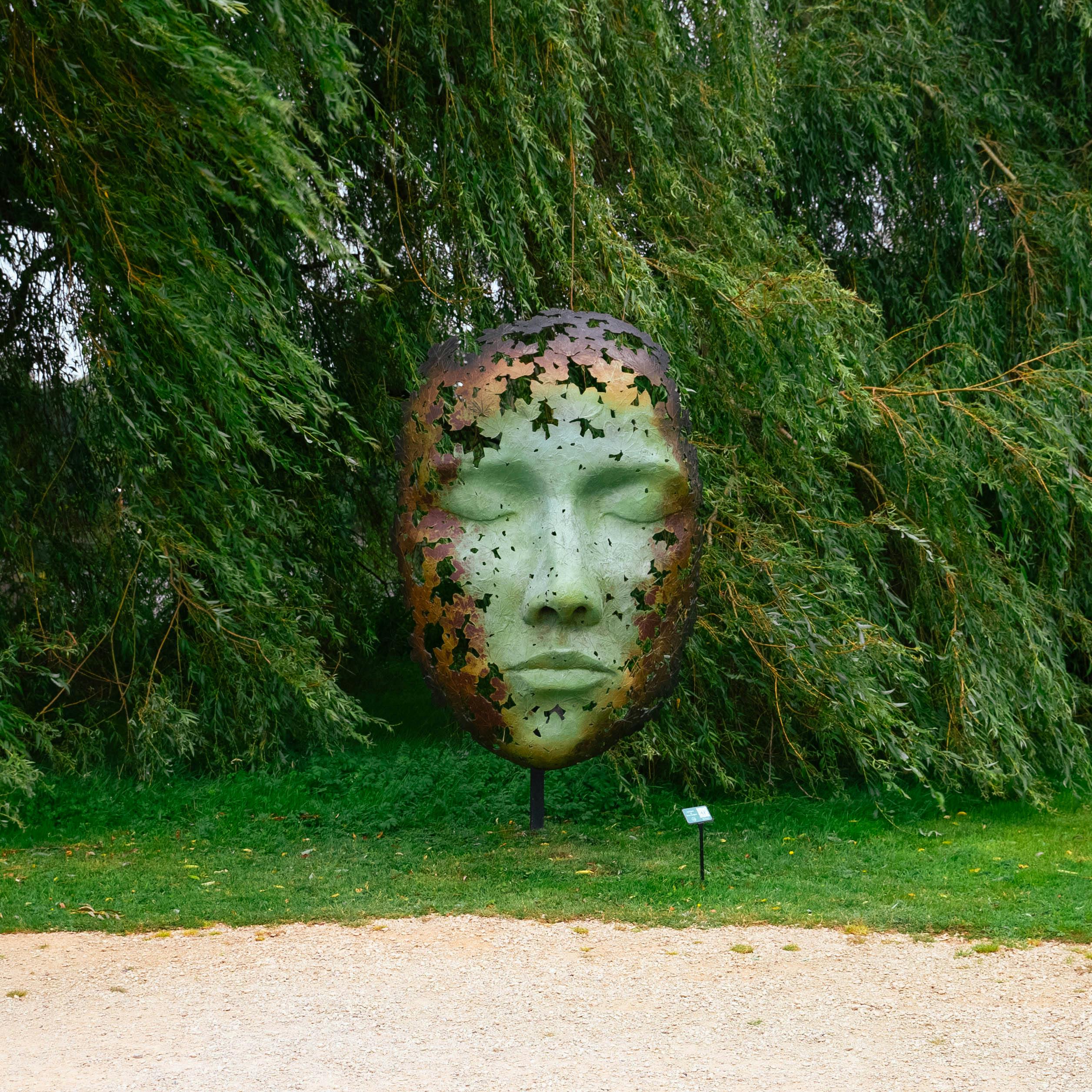 Sculpture by the Lakes face sculpture