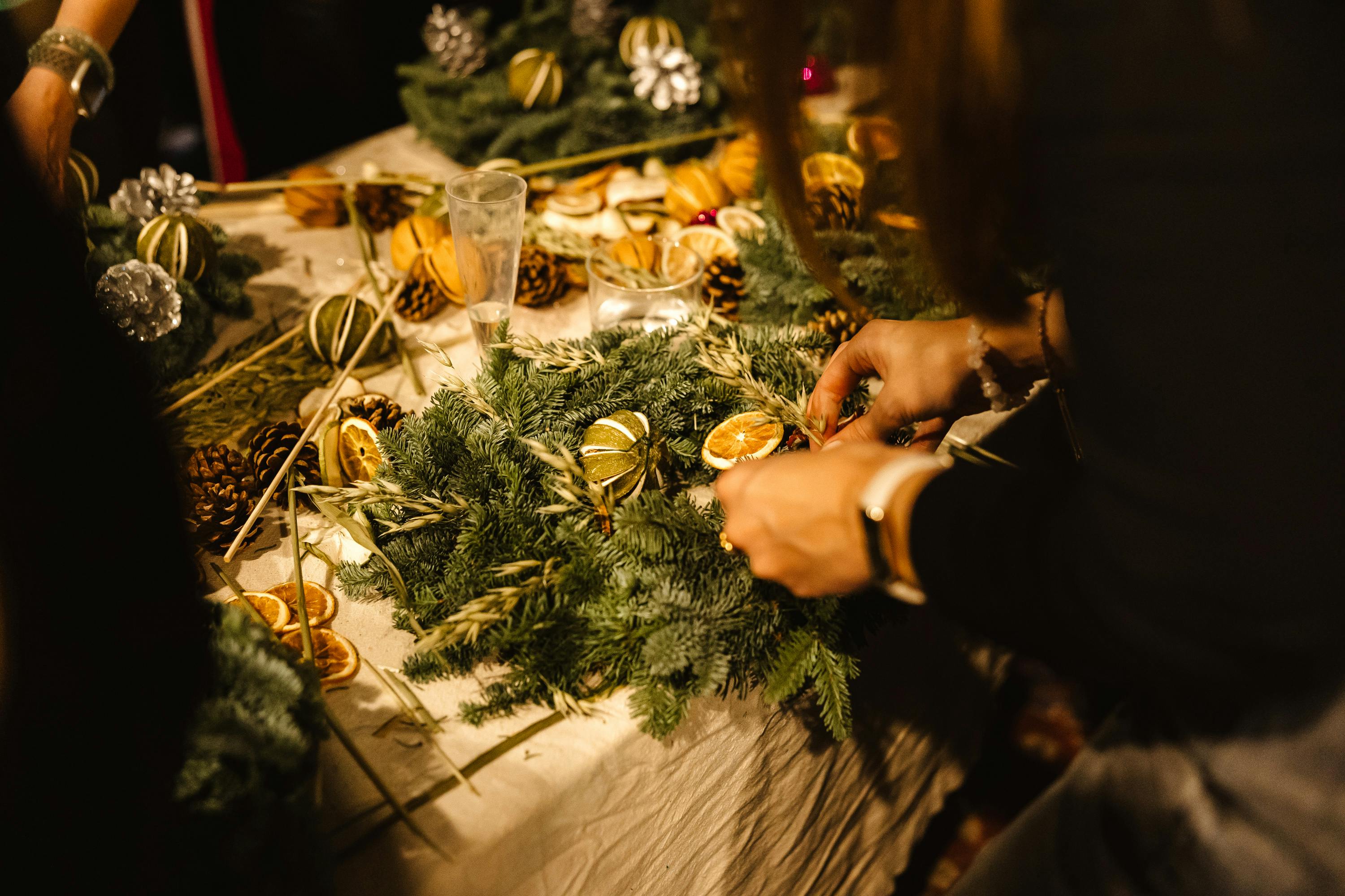 Lou wildflowers of London Christmas wreathr