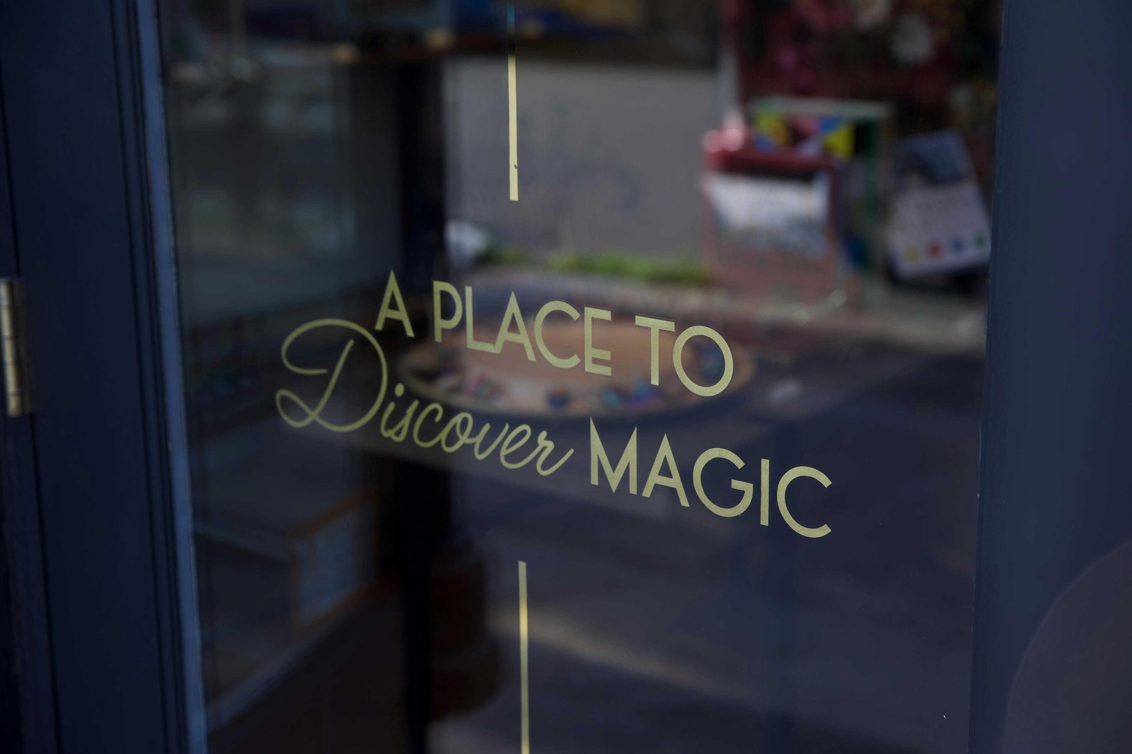 69Atlantic magic show door reading "a place to discover magic"