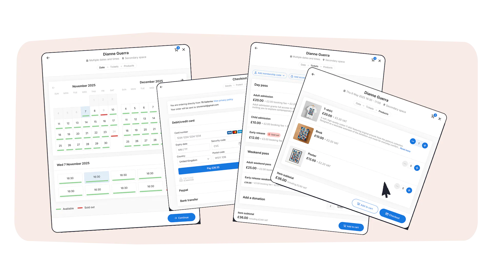 highlight of all ticket tailor checkout components