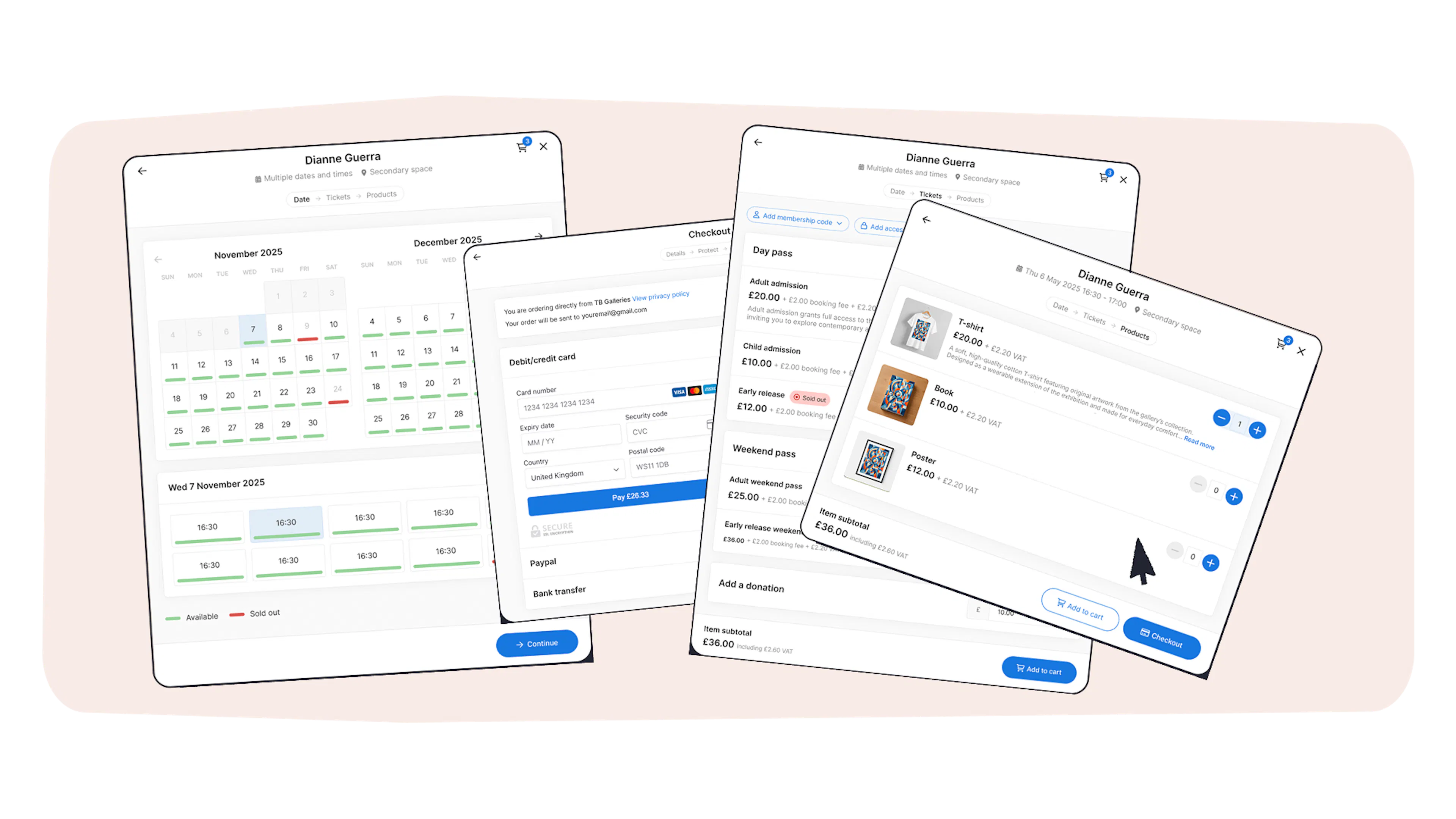 highlight of all ticket tailor checkout components