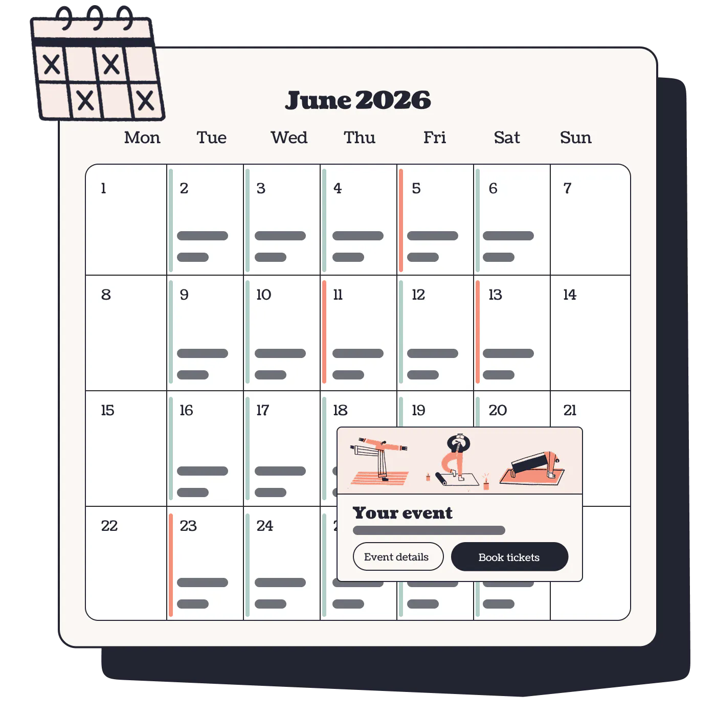 Calendar view illustration
