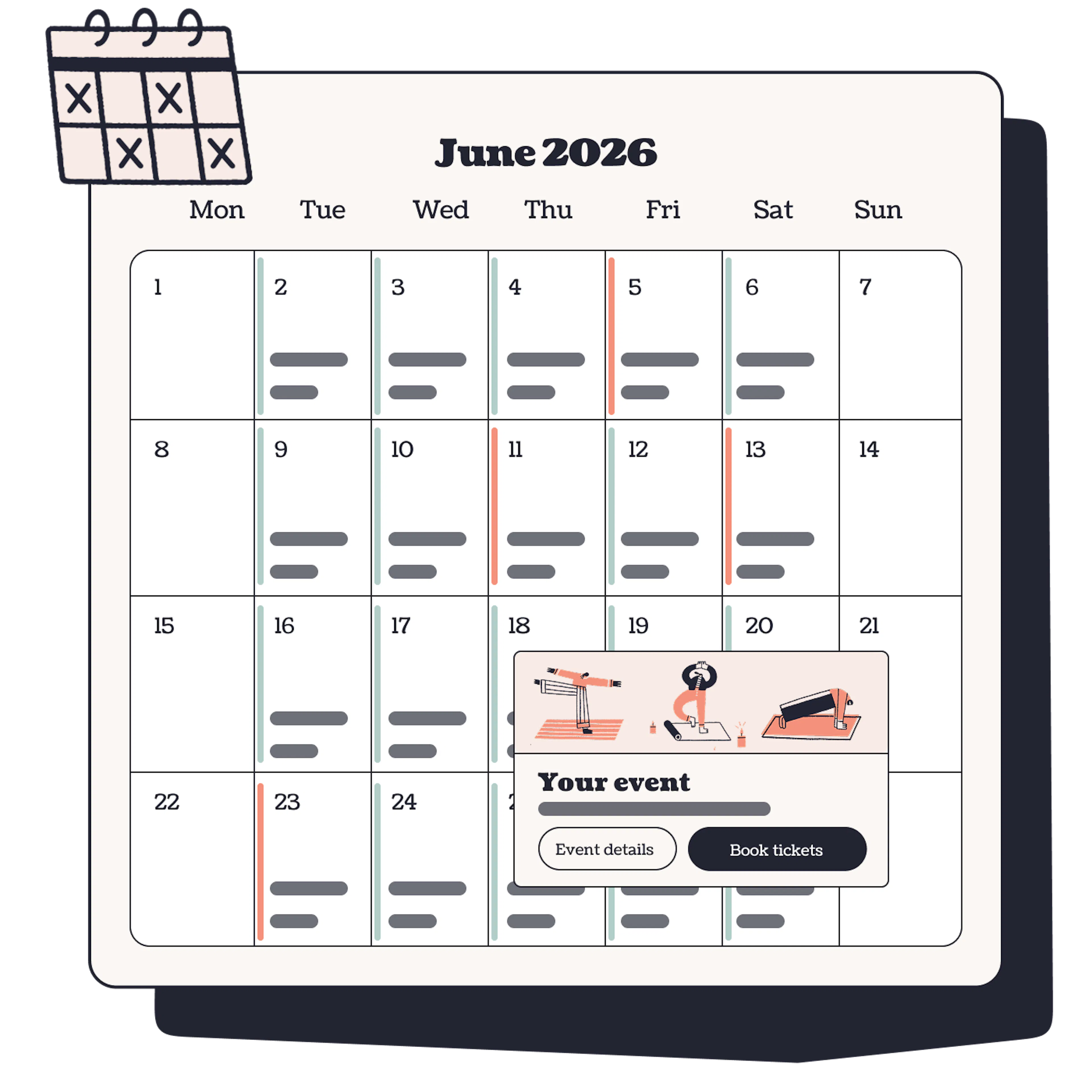 Calendar view illustration