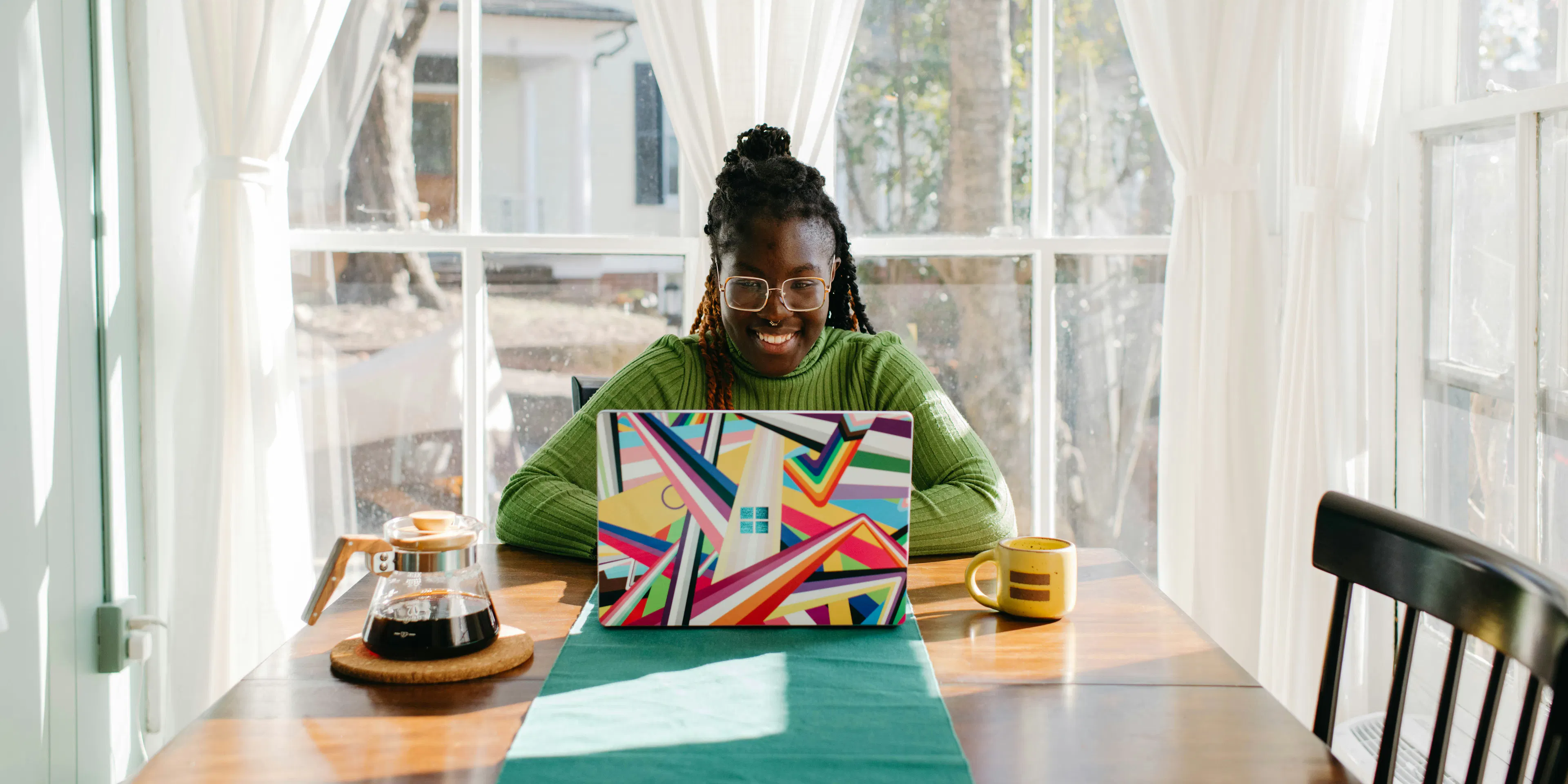 person on laptop