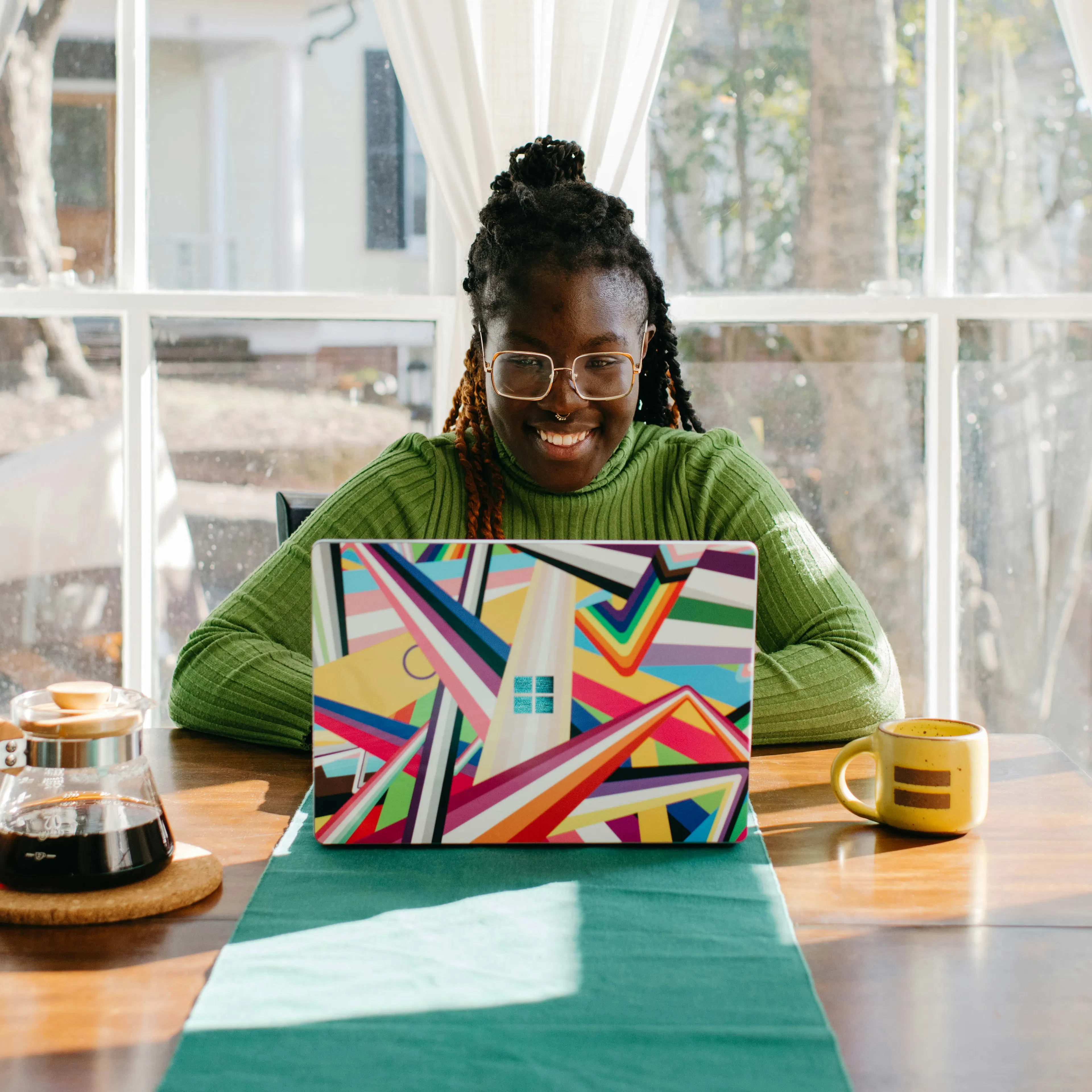person on laptop