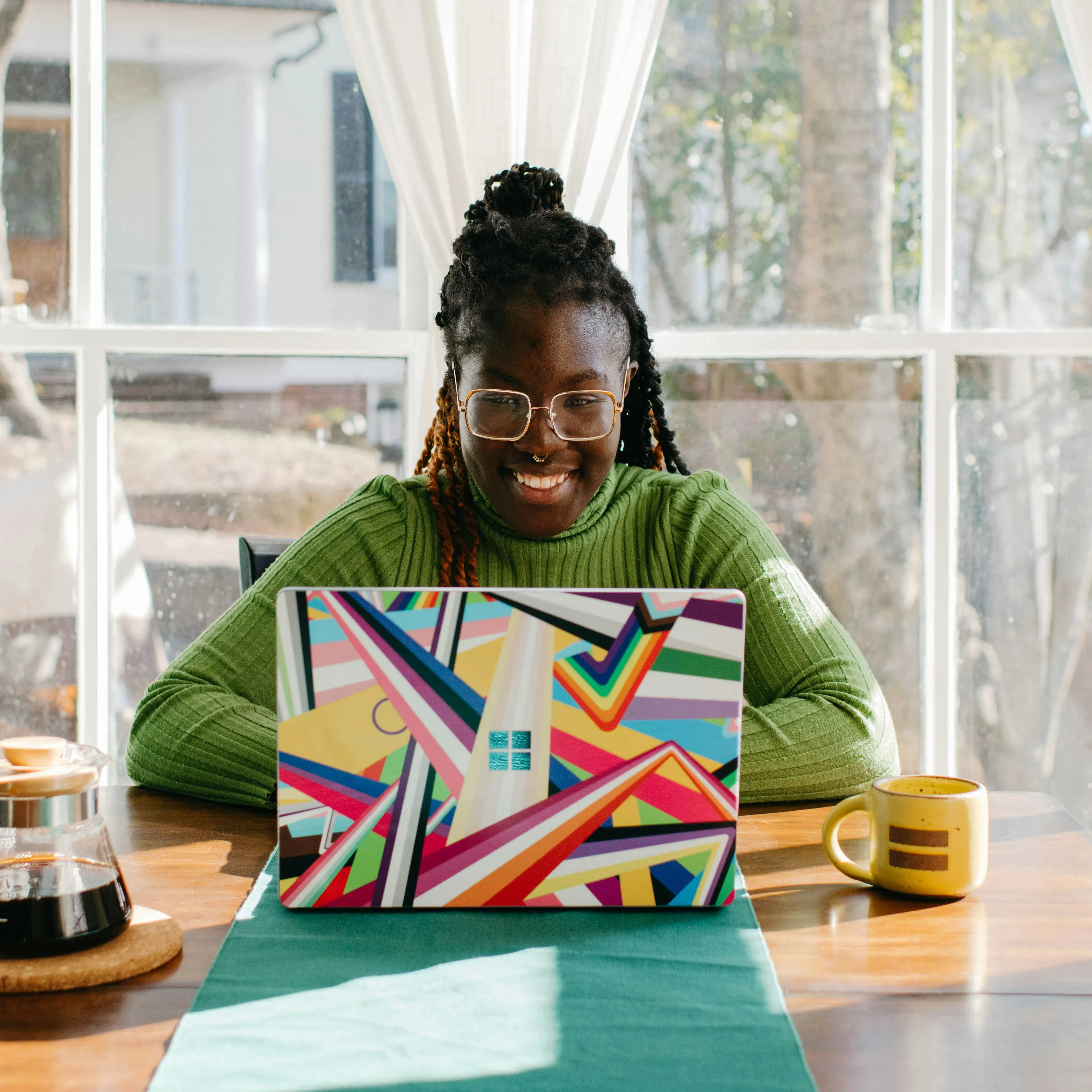 person on laptop
