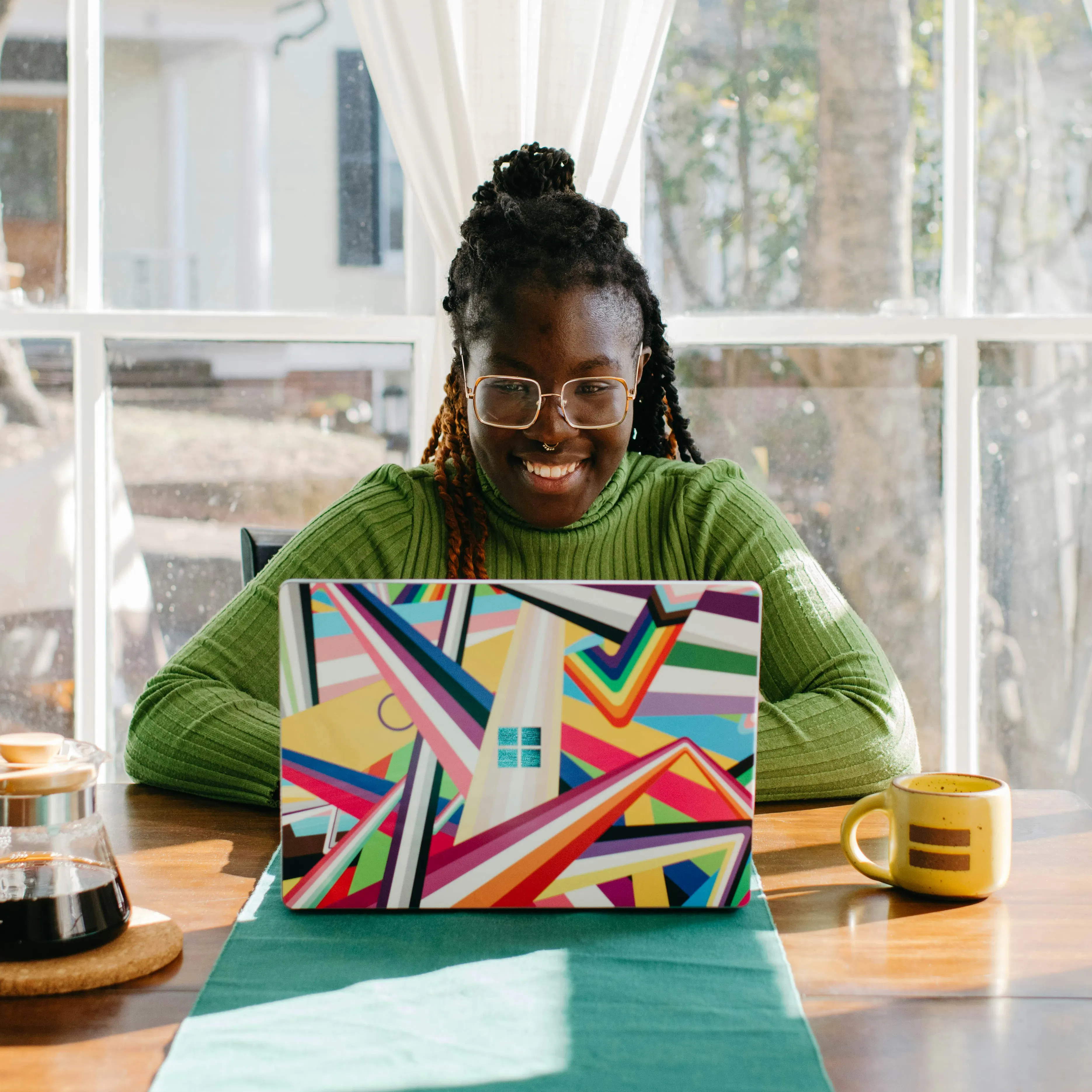 person on laptop